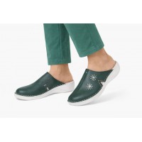 Oferta Marimea 38 Saboti medicali femei din piele naturala de culoare verde Med-Line BR298VERDE
